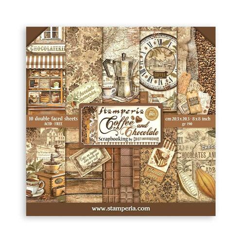 Stamperia - Coffee And Chocolate - 8x8 Paper Pad