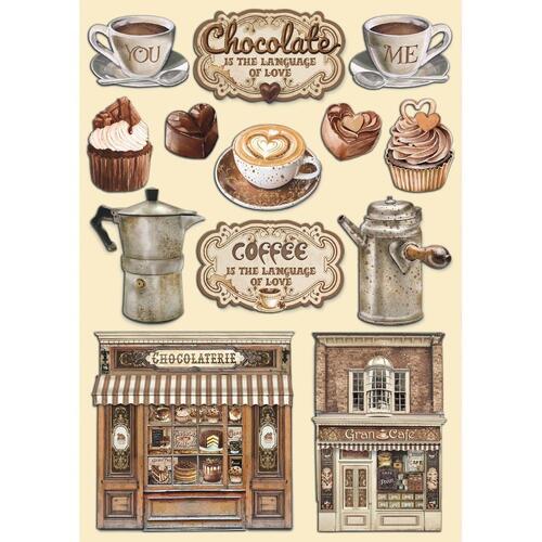 Stamperia - Coffee And Chocolate - A5 Wooden Shapes