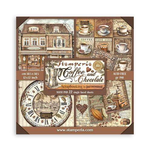 Stamperia - Coffee And Chocolate Maxi - 12x12 Paper Pad