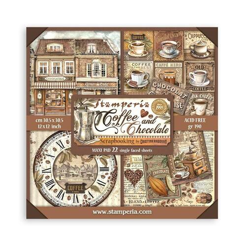 Stamperia - Coffee & Chocolate - Maxi 12x12 Paper Pad