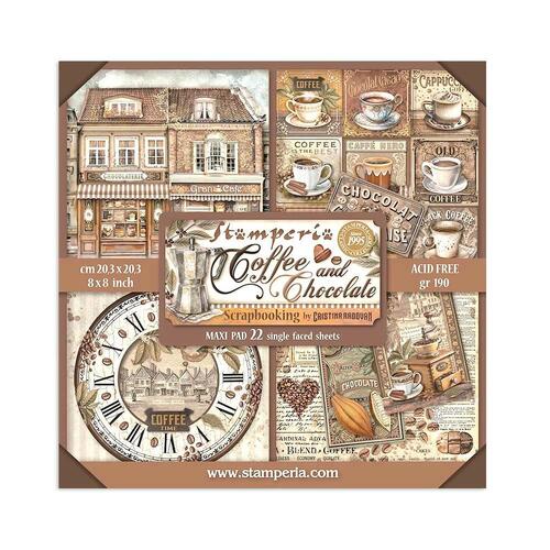 Stamperia - Coffee And Chocolate Maxi - 8x8 Paper Pad
