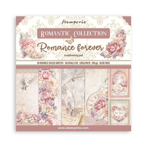 Stamperia - Romance Forever - 12x12 Paper Pad