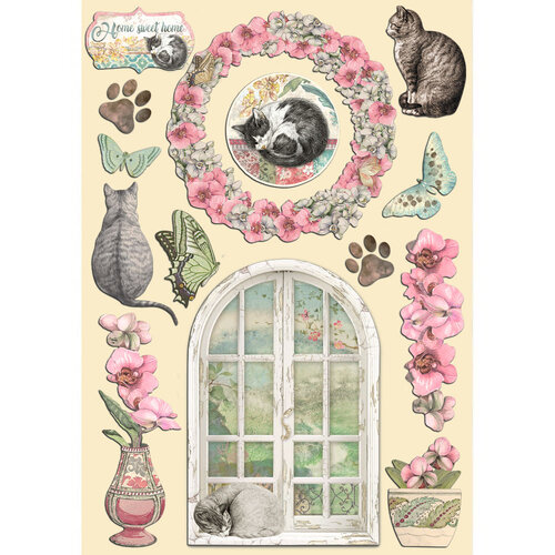 Stamperia - Orchids & Cats - A5 Wooden Shapes