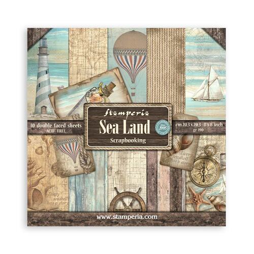 Stamperia - Sea Land - 8x8 Paper Pad