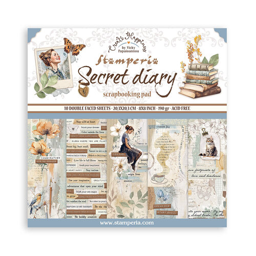 Stamperia - Secret Diary - 8x8 Paper Pad
