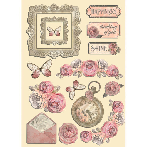 Stamperia - Shabby Rose - A5 Wooden Shapes
