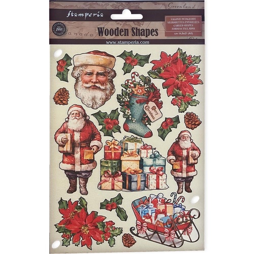 Stamperia - Classic Christmas - A5 Wooden Shapes
