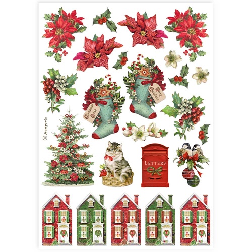 Stamperia - Classic Christmas - Rice Paper A4 Selection