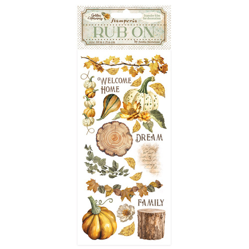Stamperia - Golden Harmony Pumpkins - Rub On