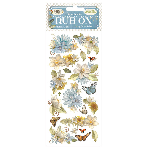 Stamperia - Hidden Grove Flowers and Butterfly - Rub On