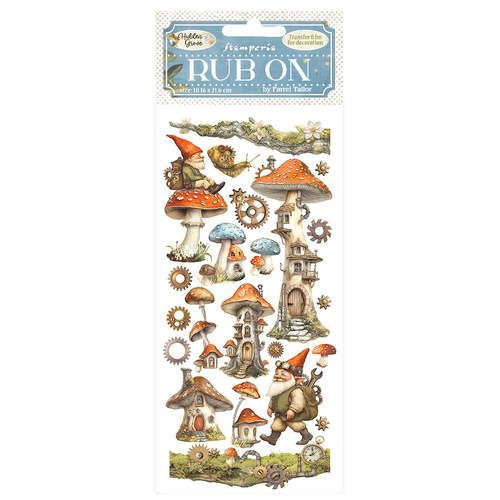 Stamperia - Hidden Grove Mushroom House - Rub On