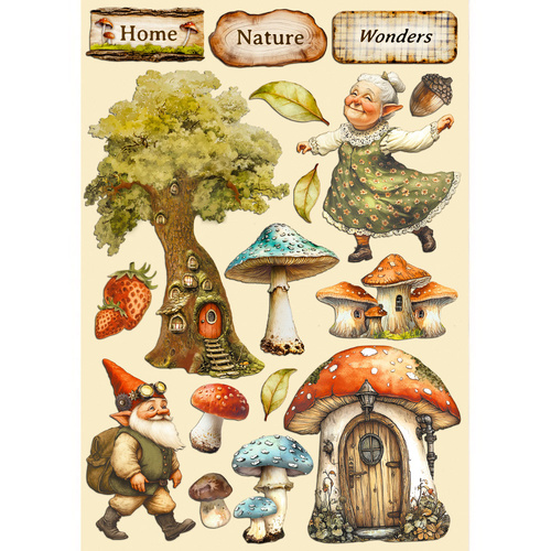 Stamperia - Hidden Grove - A5 Wooden Shapes