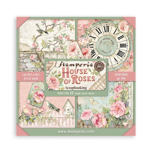 Stamperia - House of Roses Maxi - 12x12 Paper Pad