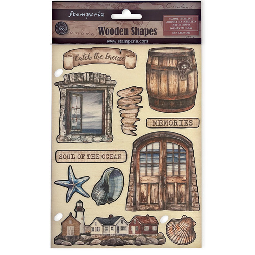Stamperia - Silent Sea Soul of the Ocean - A5 Wooden Shapes