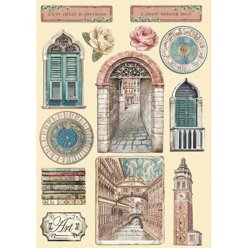 Stamperia - Venice City of Art - A5 Wooden Shapes
