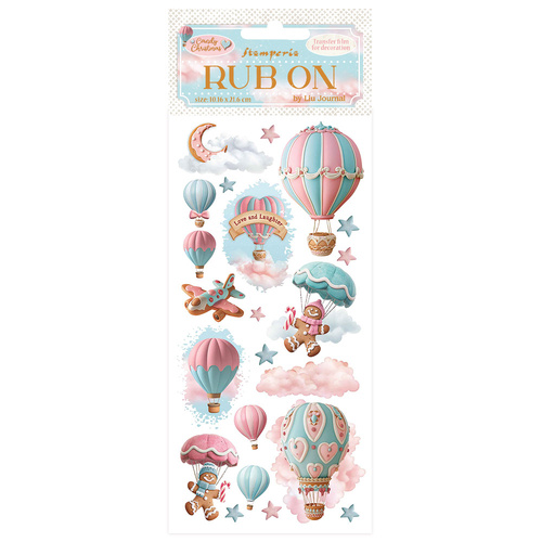 Stamperia - Candy Christmas Air Balloons - Rub On