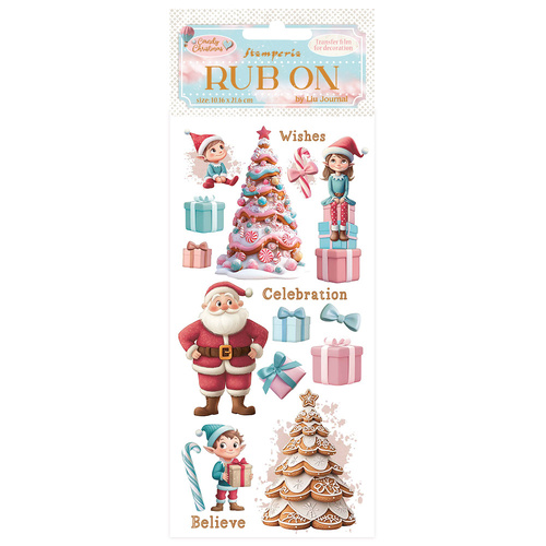 Stamperia - Candy Christmas Santa Claus - Rub On