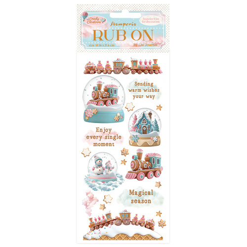Stamperia - Candy Christmas Snowglobes - Rub On