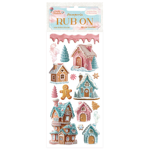 Stamperia - Candy Christmas Marzipan Houses - Rub On