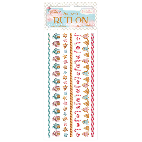 Stamperia - Candy Christmas Stripes - Rub On