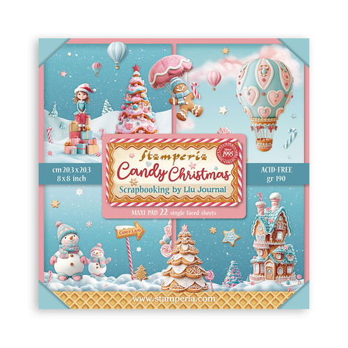 Stamperia - Candy Christmas Maxi - 8x8 Paper Pad