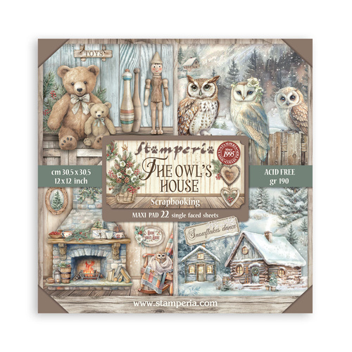 Stamperia - The Owl's House Maxi - 12x12 Paper Pad