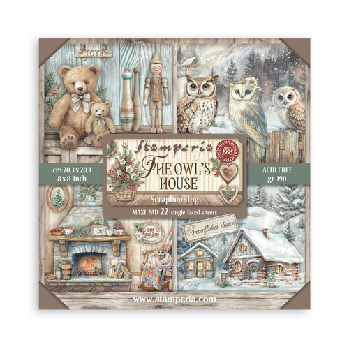 Stamperia - The Owl's House Maxi - 8x8 Paper Pad