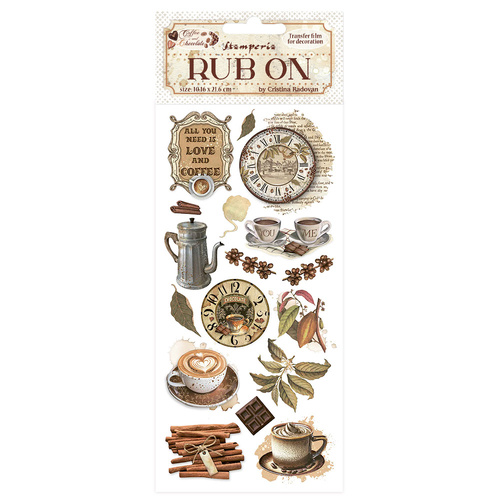Stamperia - Coffee & Chocolate -All You Need is Love & Chocolate Rub On