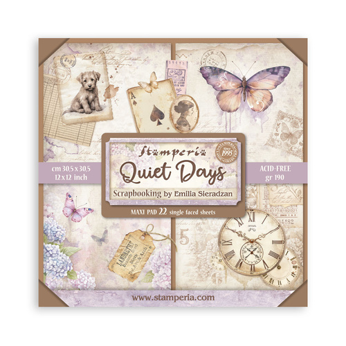 Stamperia - Quiet Days - Maxi 12x12 Paper Pad