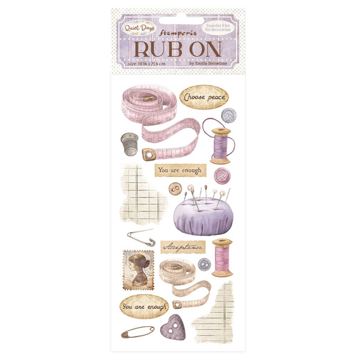 Stamperia - Quiet Days - Sewing Rub On