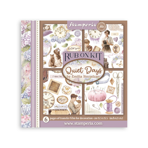 Stamperia - Quiet Days - Rub-On Kit - 6/Pkg