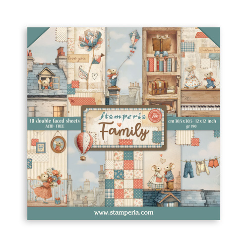 Stamperia - Family - 12x12 Paper Pad