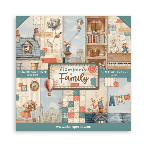 Stamperia - Family - 8x8 Paper Pad