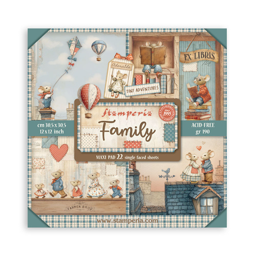 Stamperia - Family - Maxi 12x12 Paper Pad