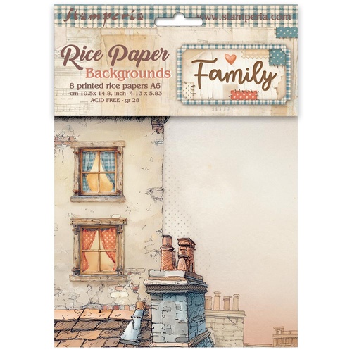 Stamperia - Family - Background Rice paper A6 8 sheets