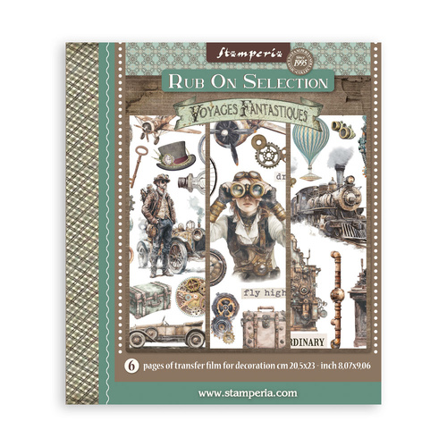 Stamperia - Voyages Fantastiques - Rub-On Assortment- 6/Pkg