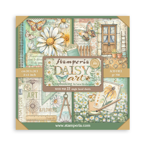 Stamperia - Daisy Art - Maxi 8x8 Paper Pad