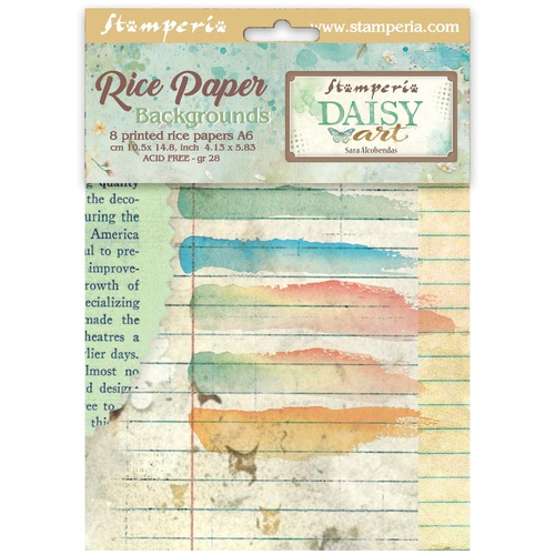 Stamperia - Daisy Art - Background Rice paper A6 8 sheets