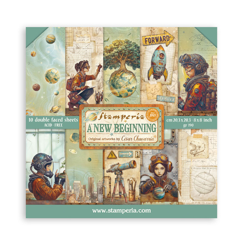 Stamperia - A New Beginning - 8x8 Paper Pad