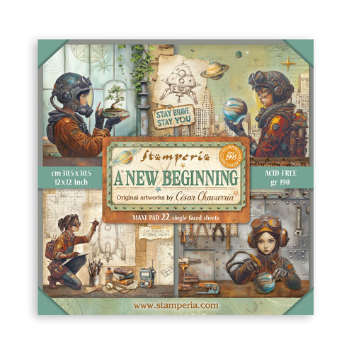 Stamperia - A New Beginning - Maxi 12x12 Paper Pad