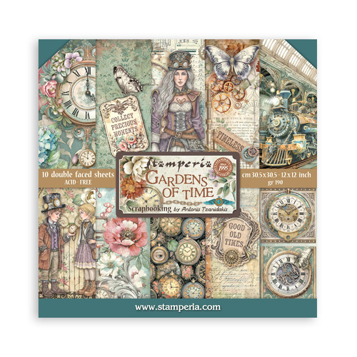 Stamperia - Gardens of Time - 12x12 Paper Pad