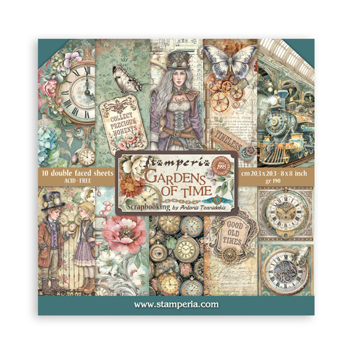 Stamperia - Gardens of Time - 8x8 Paper Pad