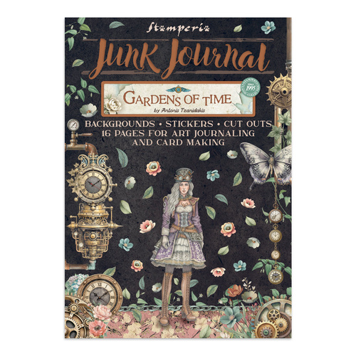 Stamperia - Gardens of Time - Junk journal stickers, cut-outs, backgrounds