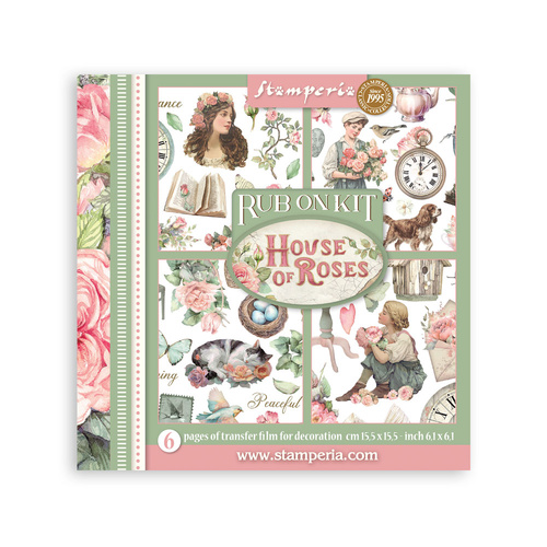 Stamperia - House of Roses - Rub-On Kit - 6/Pkg