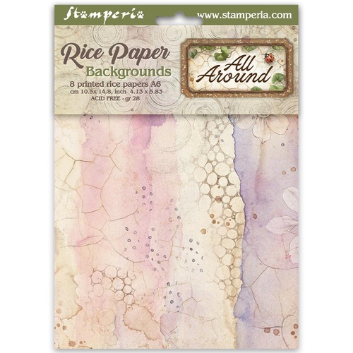 Stamperia - All Around - Background Rice paper A6 8 sheets