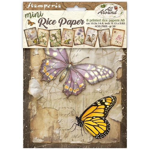Stamperia - All Around - Mini Rice paper A6 8 sheets