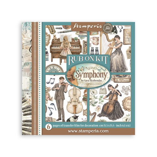 Stamperia - Symphony - Rub-On Kit - 6/Pkg