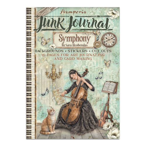 Stamperia - Symphony - Junk journal stickers, cut-outs, backgrounds