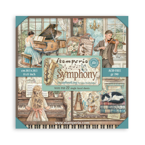 Stamperia - Symphony - Maxi 8x8 Paper Pad