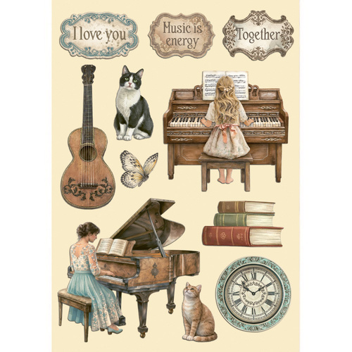 Stamperia - Symphony - A5 Wooden Shapes